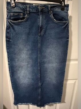 Blue Denim Pencil Skirt - Women Jeans